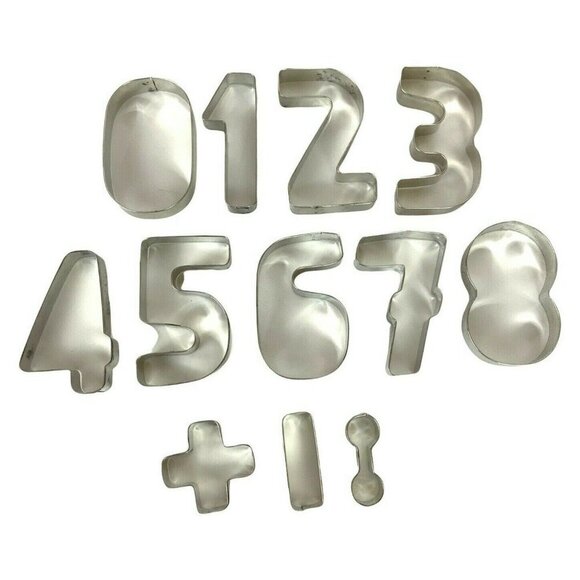 Kaiser Zahlenausstecher Number Cookie Cutters Set 1-8 Stainless Steel W Germany - Picture 2 of 4